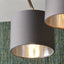 Ailyn 3 Arm Silver Semi Flush Ceiling Pendant