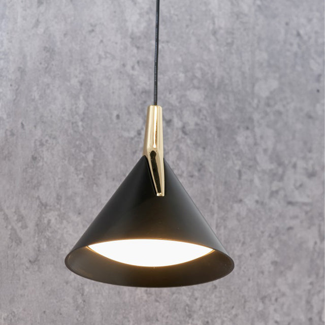 Stella Matt Black and Gold Multi Drop LED Pendant