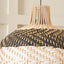 Raina Natural Rattan Black and White Woven Pendant