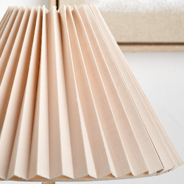 Milana Natural Linen Hard Pleat Tapered Shade