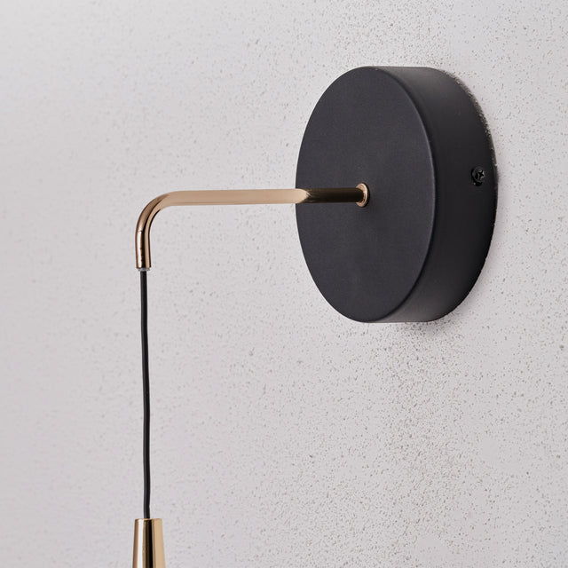 Stella Matt Black and Gold LED Wall Light