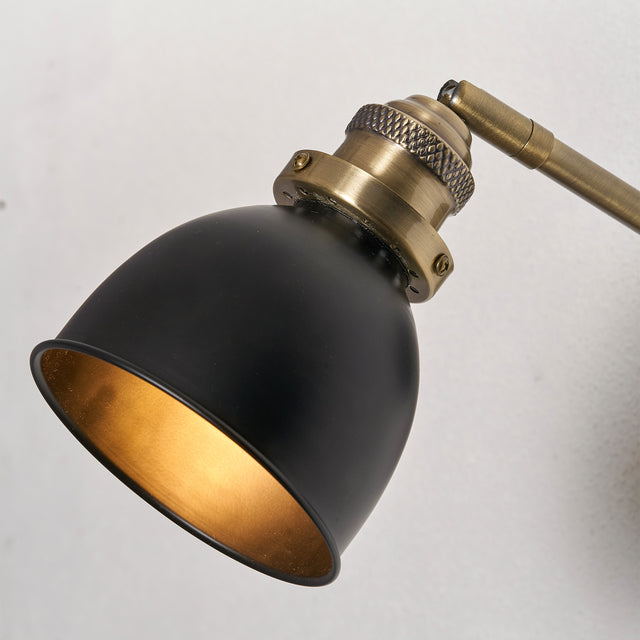 Blythe Black and Gold Task Wall Light