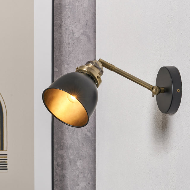 Blythe Black and Gold Task Wall Light