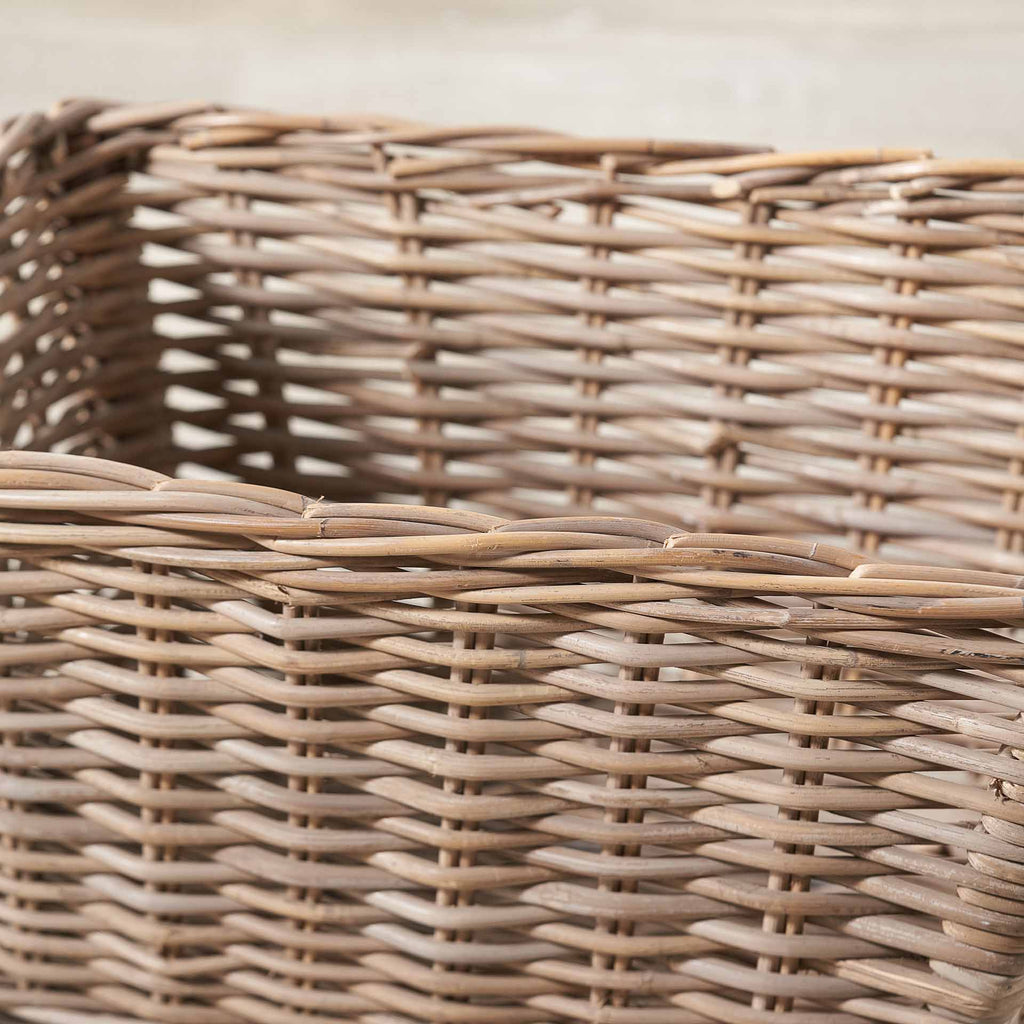 Kiki Grey Kubu Rectangular Handled Laundry Basket | Baskets | Rūma