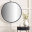 Kylo Black Textured Round Wall Mirror