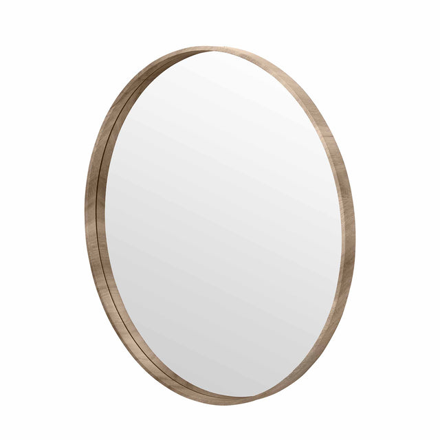 Colton Natural Slim Frame Round Mirror Large