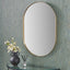 Calista Brushed Gold Oval Wall Mirror
