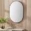 Calista Black Oval Wall Mirror