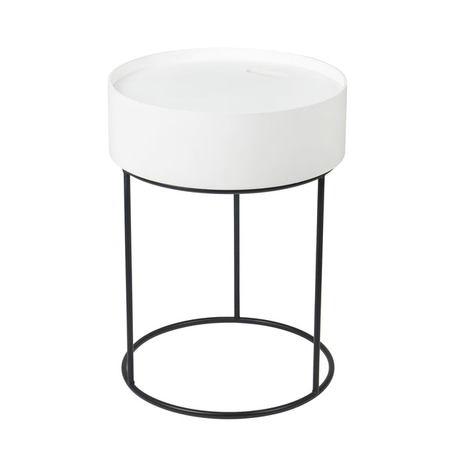 Ackerley White Storage Side Table