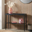 Taylor Black Wood Notch Design Console Table