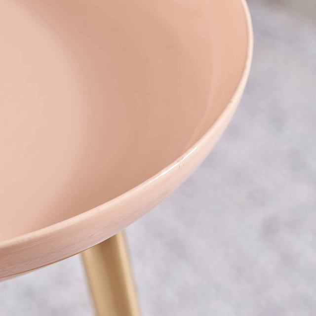 Celene Apricot Enamel Side Table