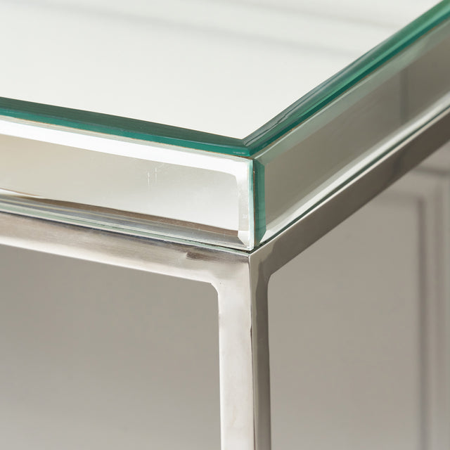 Milano Silver Mirrored Console Table