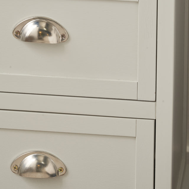 Stockton Linen Wood 3 Drawer Unit