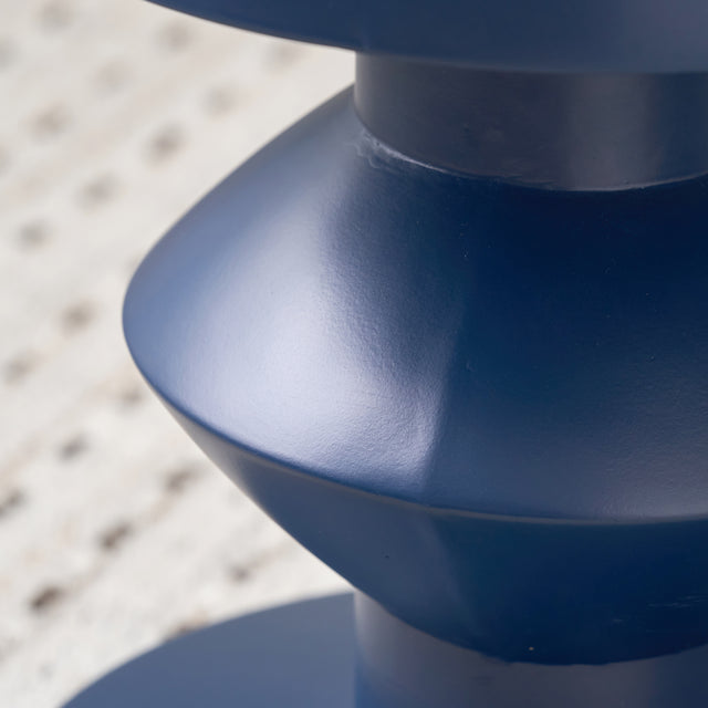 Nico Blue Fibrestone Side Table