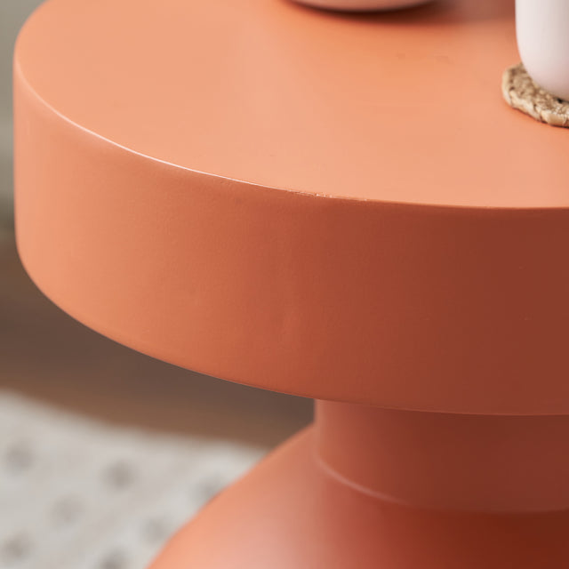 Nico Terracotta Fibrestone Side Table