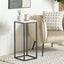 Lani White Marble Tall Side Table