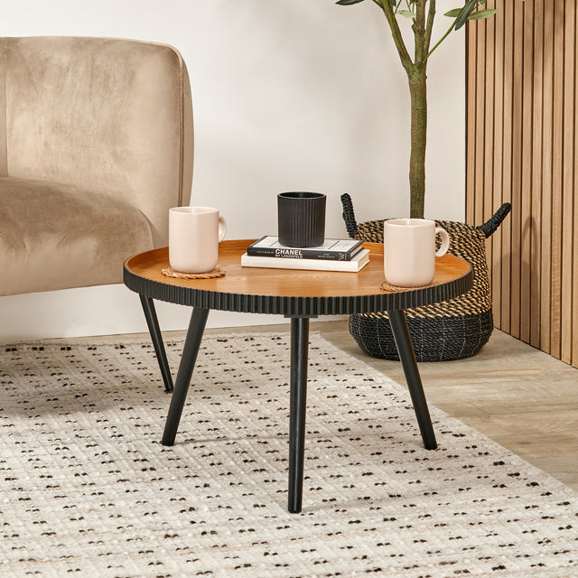 Denholm Natural and Black Coffee Table