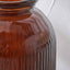 Oliva Pecan Brown Recycled Glass Ribbed Vase