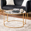 Rococo Gold & Black Glass Coffee Table