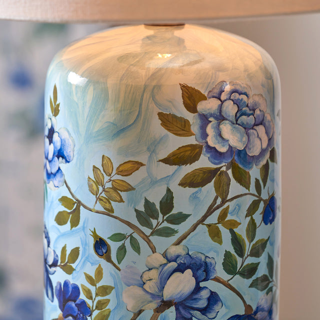 Designers Guild Porcelaine de Chine Blue Ceramic Table Lamp