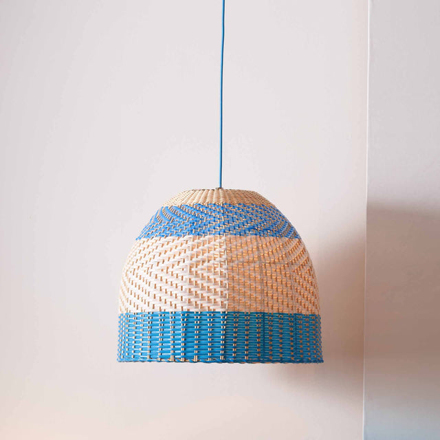 Designers Guild Brera Cobalt Rattan Pendant