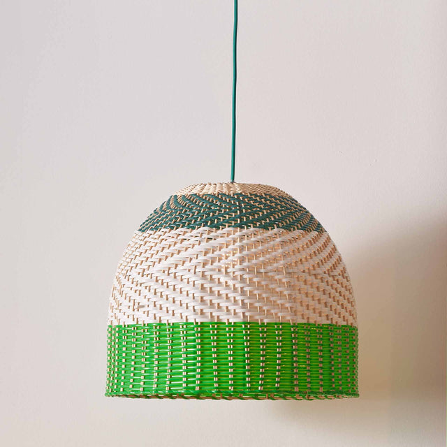 Designers Guild Brera Emerald Rattan Pendant