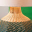 Designers Guild Brera Large Emerald Rattan Table Lamp