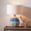 Designers Guild Brera Cobalt Rattan Table Lamp