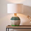 Designers Guild Brera Emerald Rattan Table Lamp