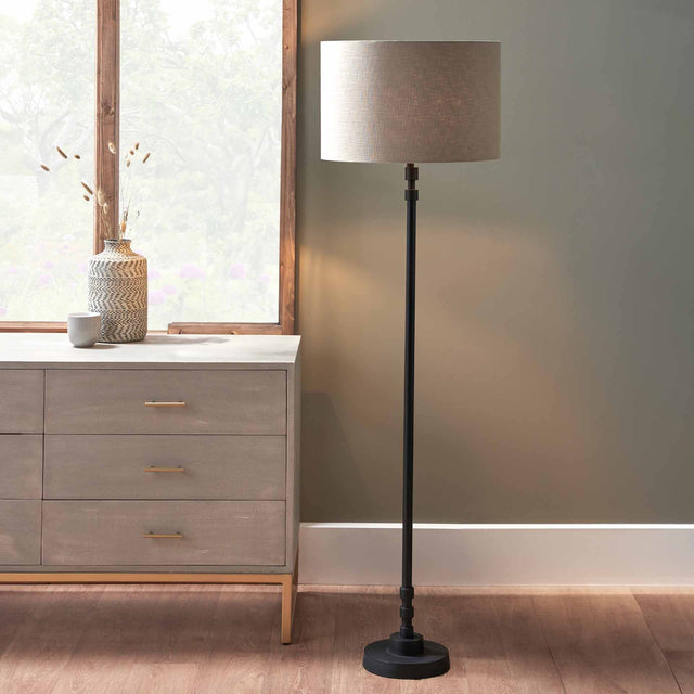 Ithaca Matt Black Floor Lamp Base