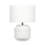 Ruma White Geo Textured Table Lamp | Lighting | Rūma