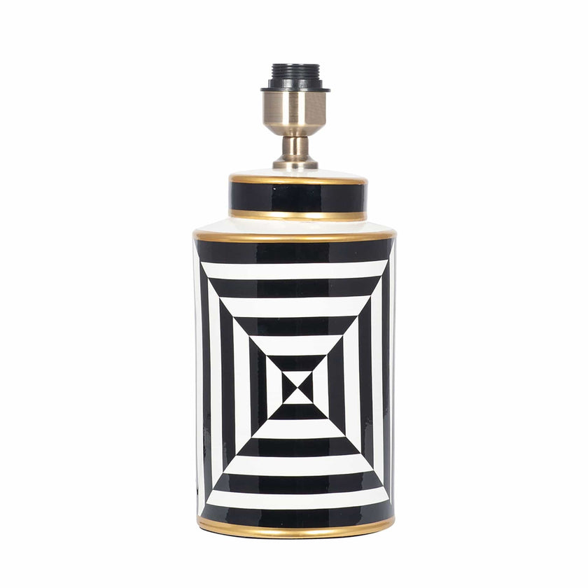 Black and White Stripe Table Lamp | Home Lighting | Rūma