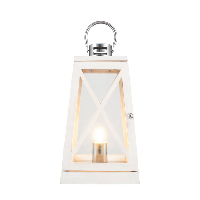 Ruma White Wash Lantern Table Lamp | Home Lighting | Rūma